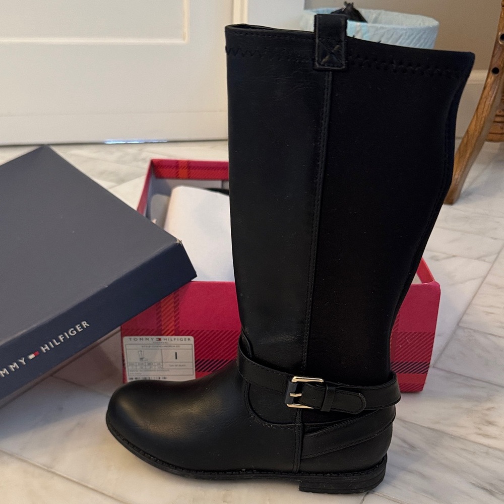Tommy Hilfiger Black Kids Boots